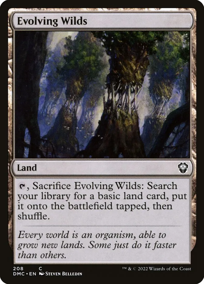 2022 Dominaria United Commander Evolving Wilds common #208 common card image