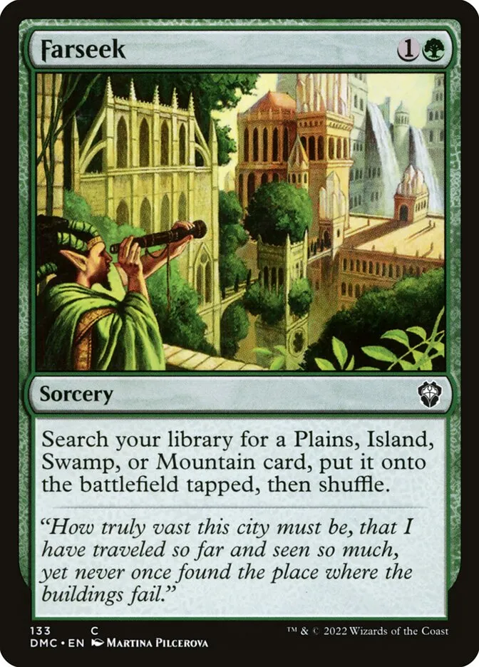 2022 Dominaria United Commander Farseek #133 common card image