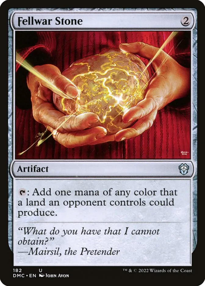 2022 Dominaria United Commander Fellwar Stone #182 uncommon card image
