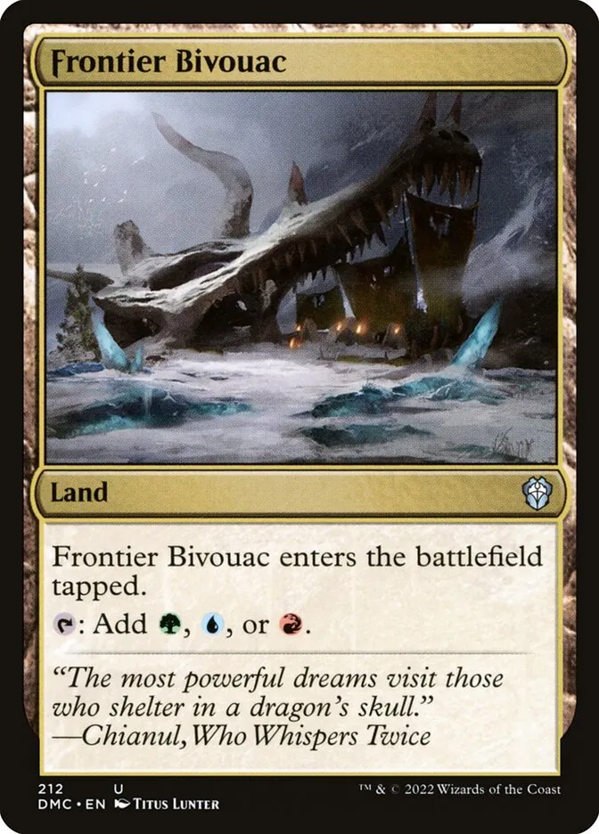 2022 Dominaria United Commander Frontier Bivouac #212 uncommon card image