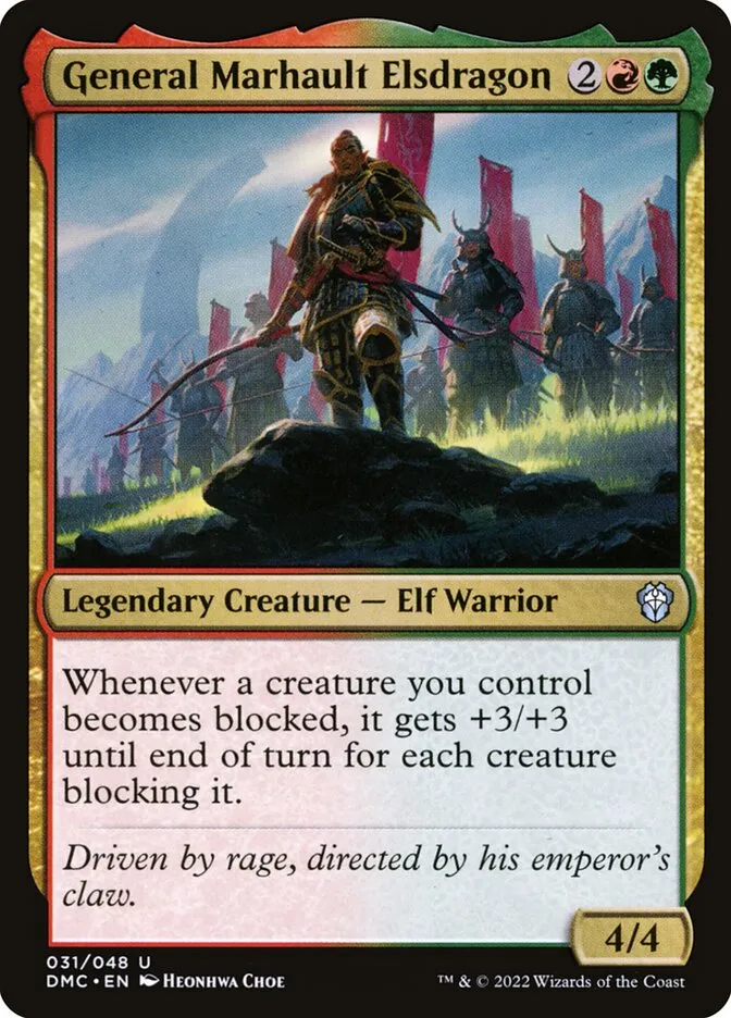 2022 Dominaria United Commander General Marhault Elsdragon uncommon #31 uncommon card image