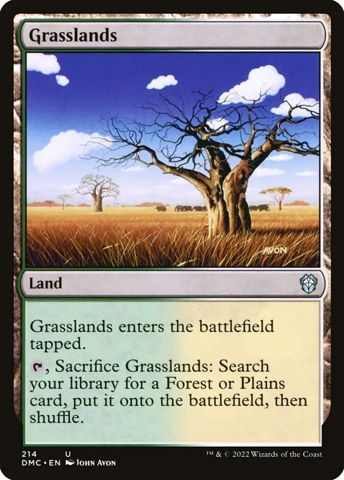 2022 Dominaria United Commander Grasslands #214 uncommon card image