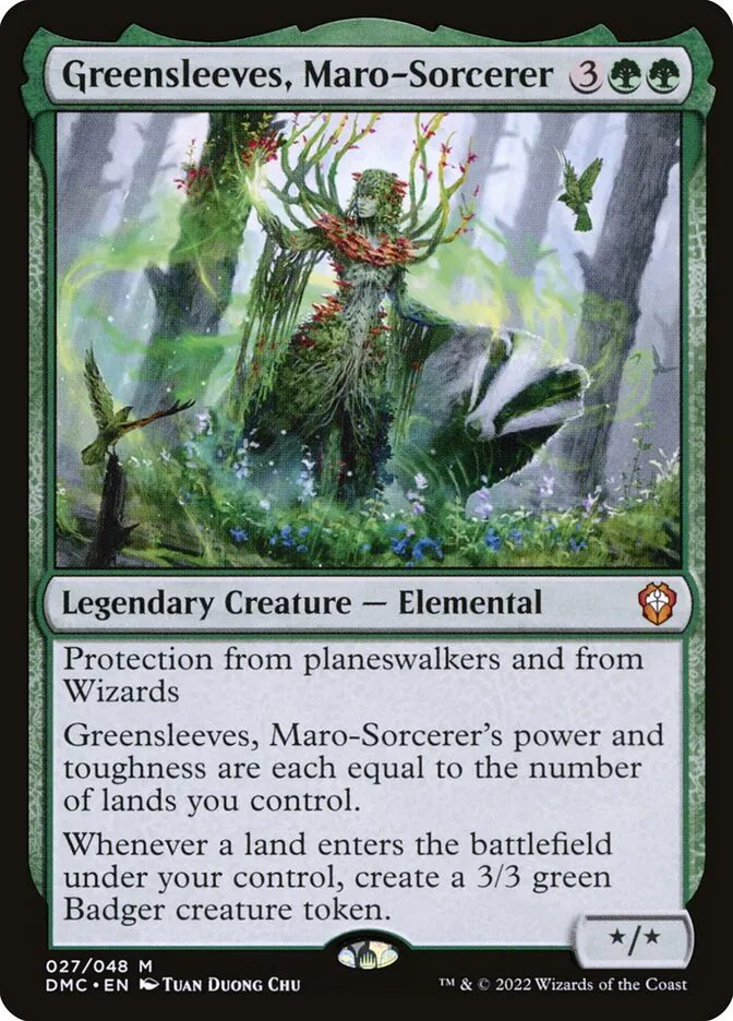 2022 Dominaria United Commander Greensleeves, Maro-Sorcerer mythic #27 mythic card image