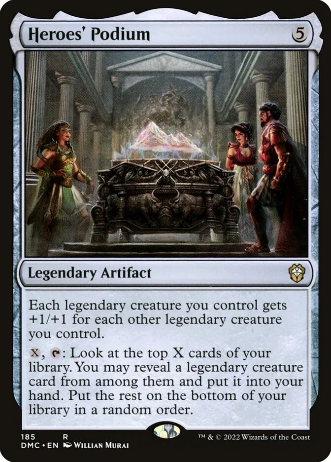 2022 Dominaria United Commander Heroes' Podium #185 rare card image