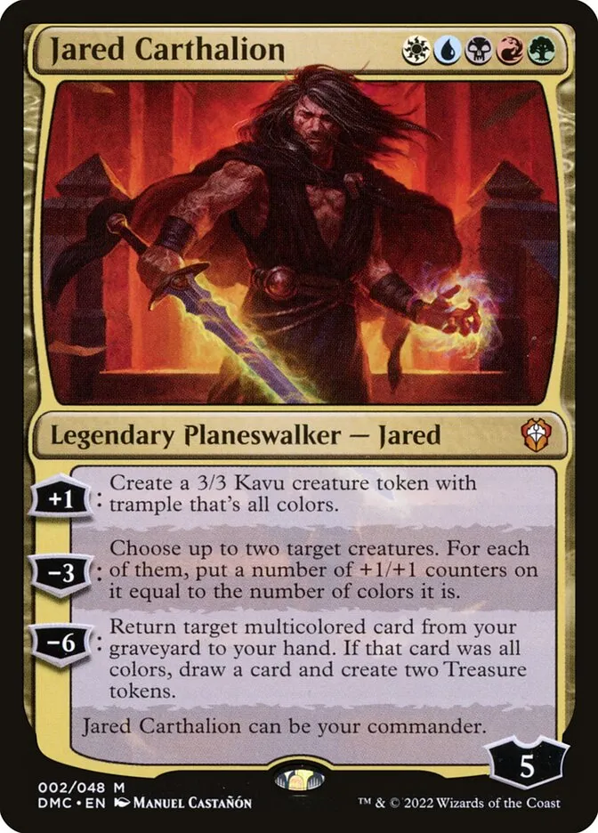 2022 Dominaria United Commander Jared Carthalion mythic #2 mythic card image