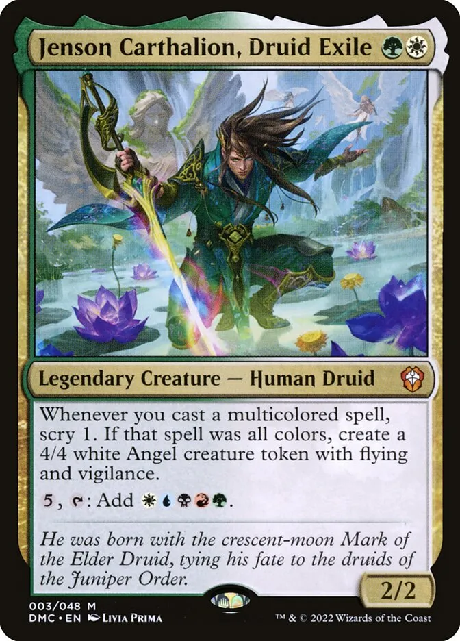 2022 Dominaria United Commander Jenson Carthalion, Druid Exile mythic #3 mythic card image