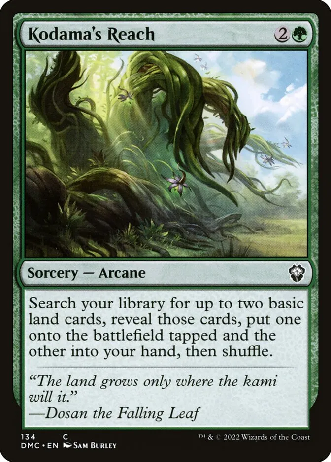 2022 Dominaria United Commander Kodama's Reach #134 common card image