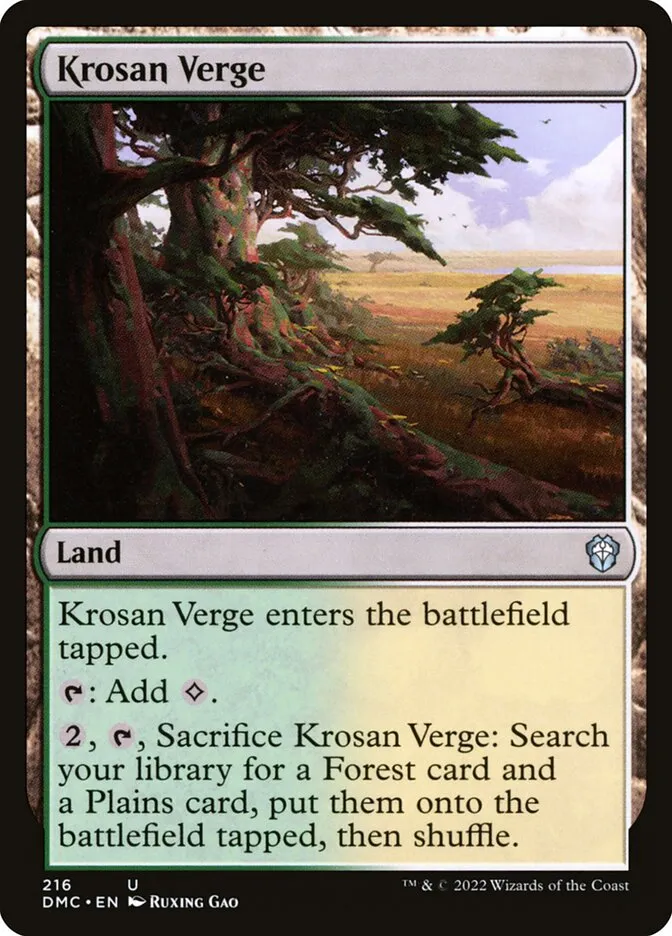 2022 Dominaria United Commander Krosan Verge #216 uncommon card image