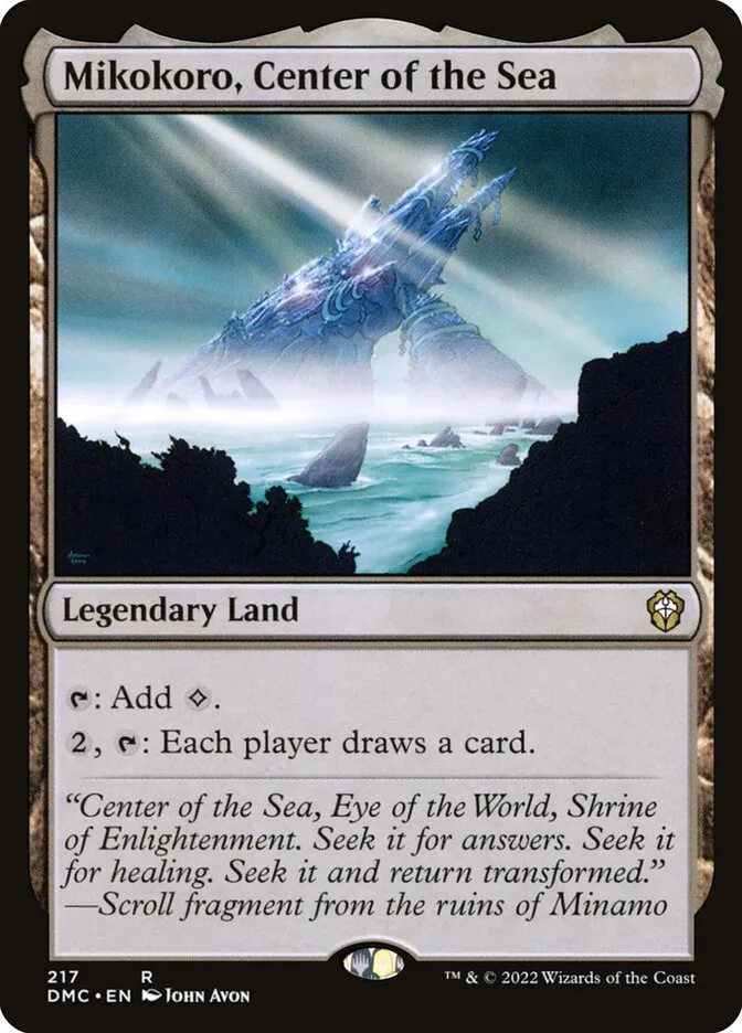 2022 Dominaria United Commander Mikokoro, Center of the Sea #217 rare card image