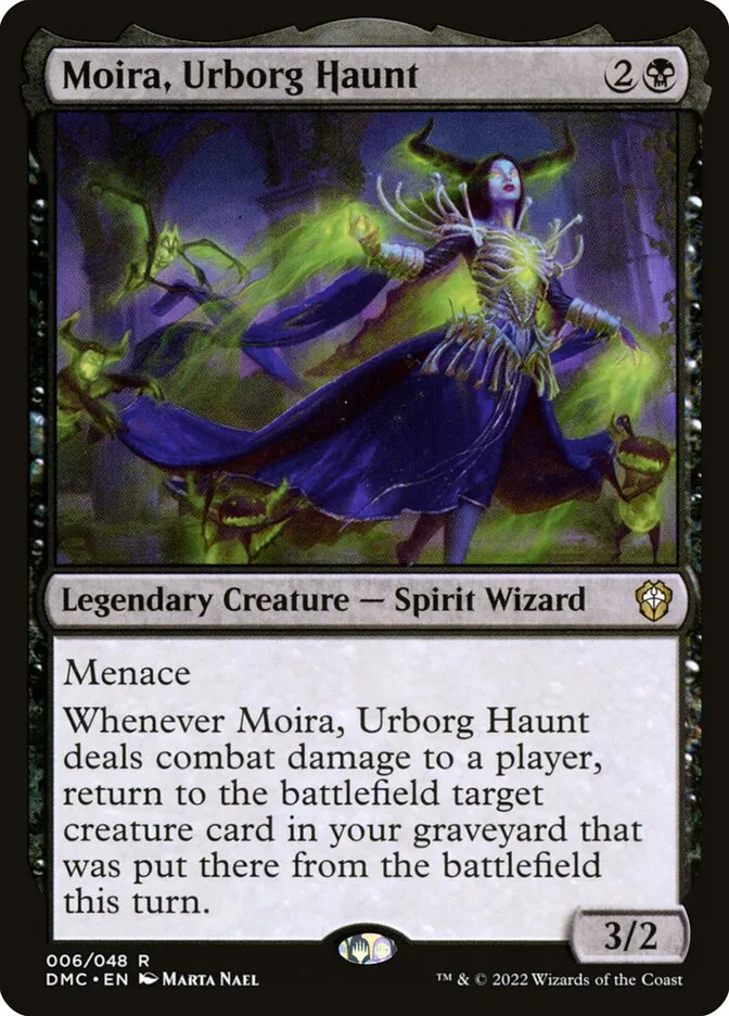 2022 Dominaria United Commander Moira, Urborg Haunt rare #6 rare card image