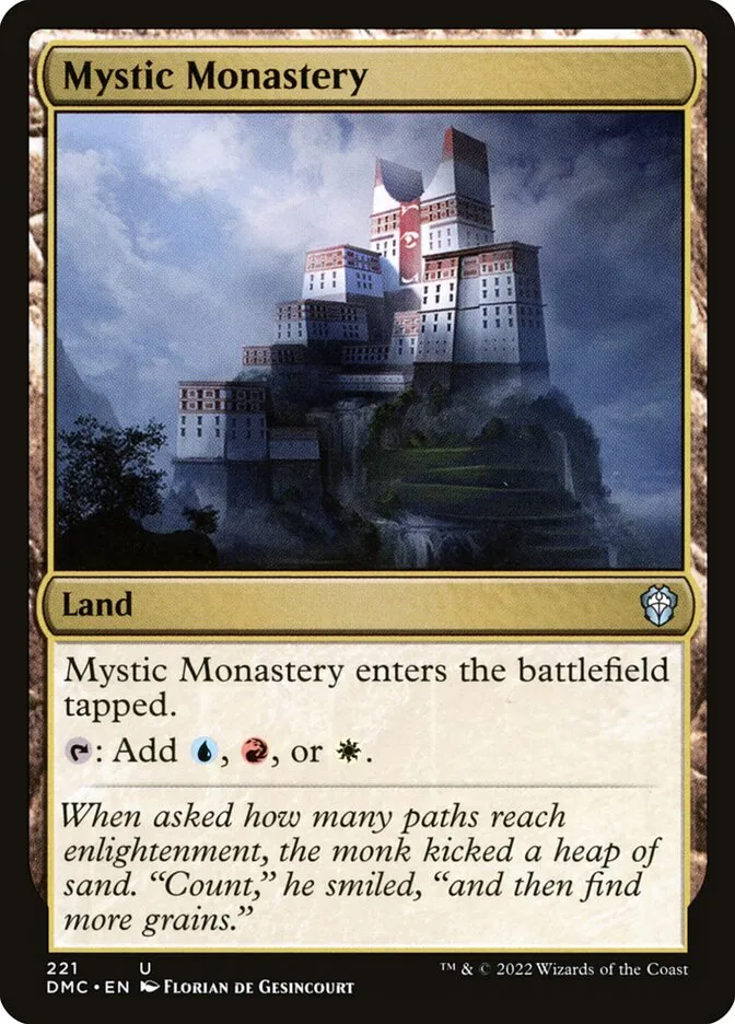 2022 Dominaria United Commander Mystic Monastery #221 uncommon card image
