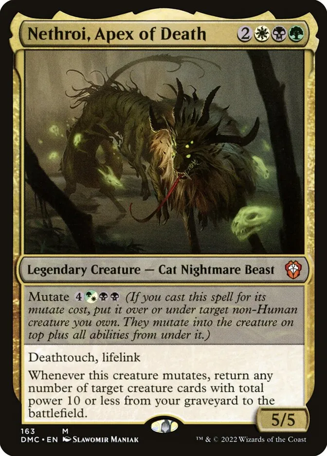 2022 Dominaria United Commander Nethroi, Apex of Death #163 mythic card image