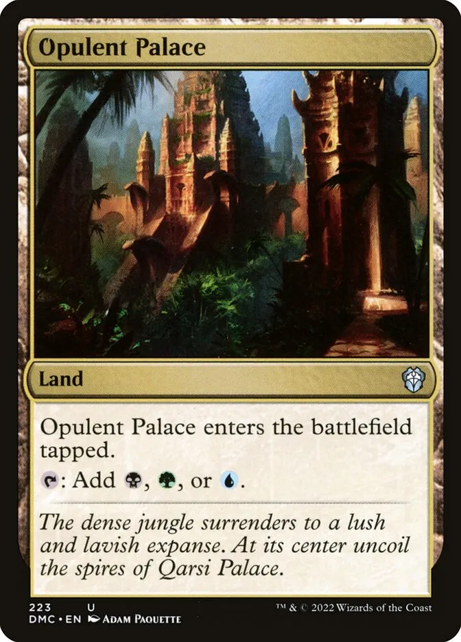 2022 Dominaria United Commander Opulent Palace #223 uncommon card image
