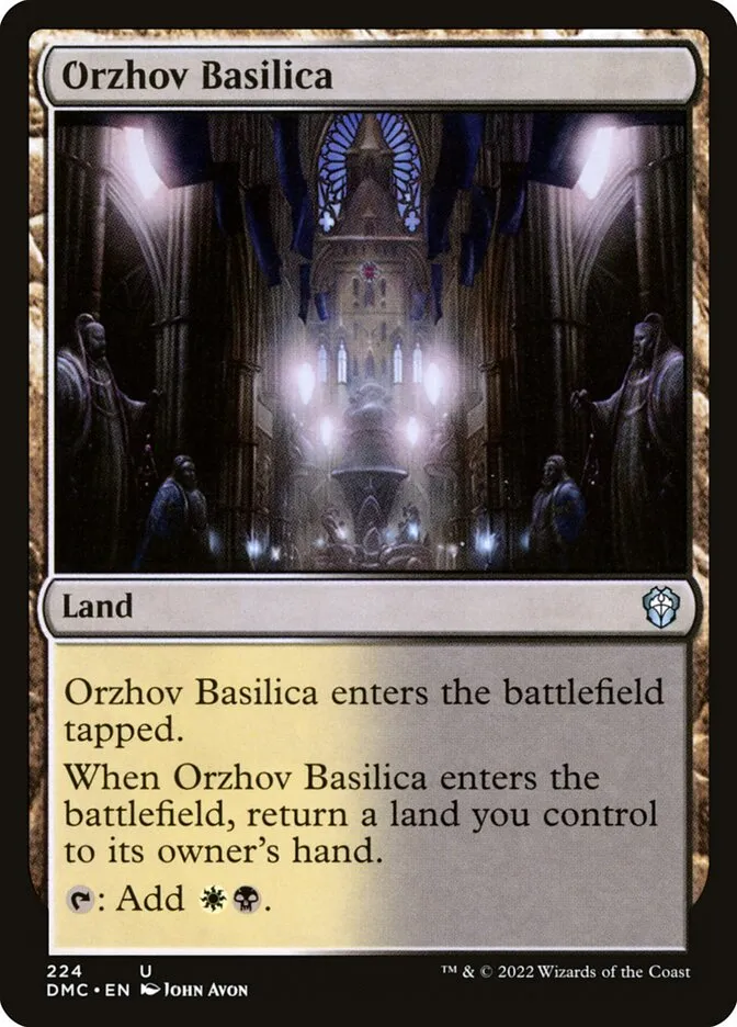 2022 Dominaria United Commander Orzhov Basilica #224 uncommon card image