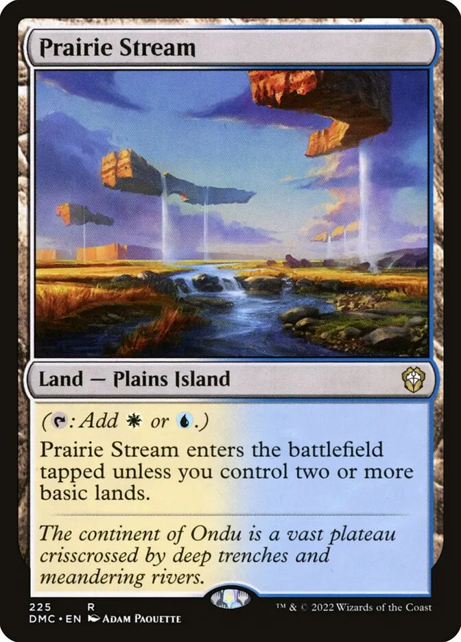 2022 Dominaria United Commander Prairie Stream #225 rare card image