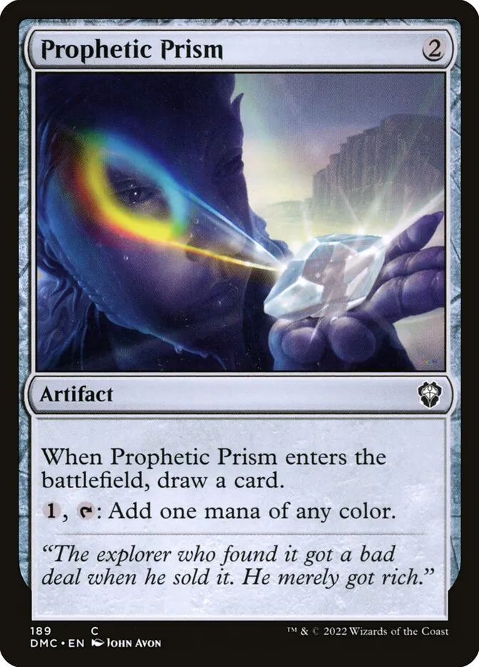 2022 Dominaria United Commander Prophetic Prism #189 common card image