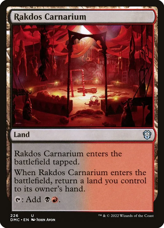 2022 Dominaria United Commander Rakdos Carnarium #226 uncommon card image