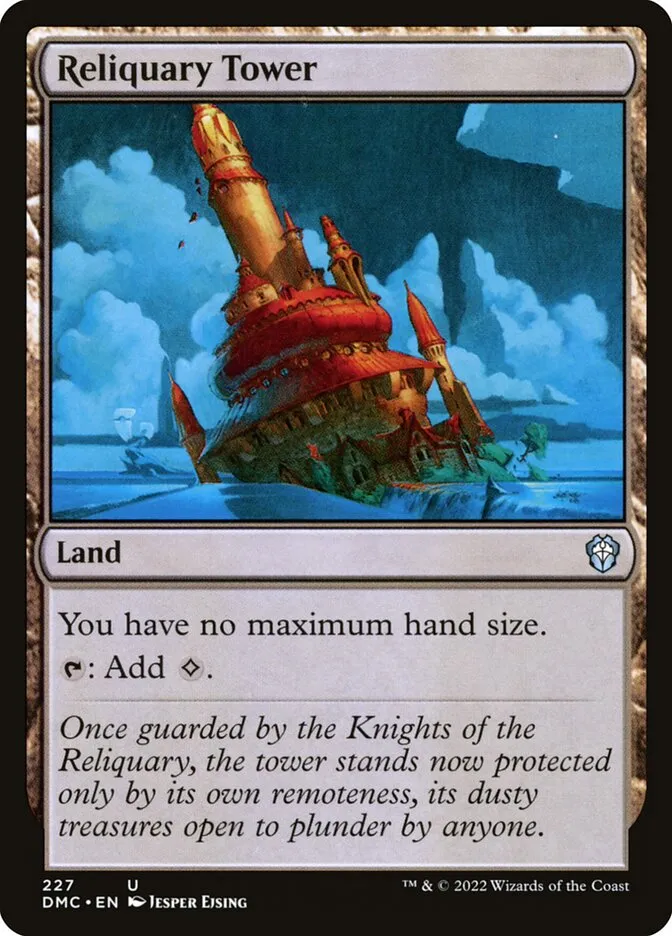 2022 Dominaria United Commander Reliquary Tower #227 uncommon card image