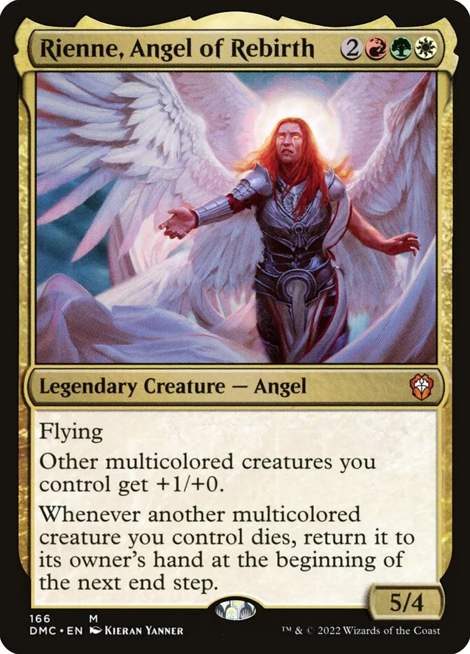 2022 Dominaria United Commander Rienne, Angel of Rebirth #166 mythic card image