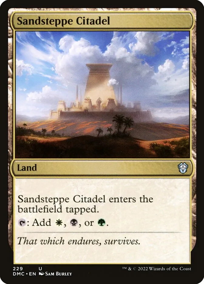 2022 Dominaria United Commander Sandsteppe Citadel #229 uncommon card image