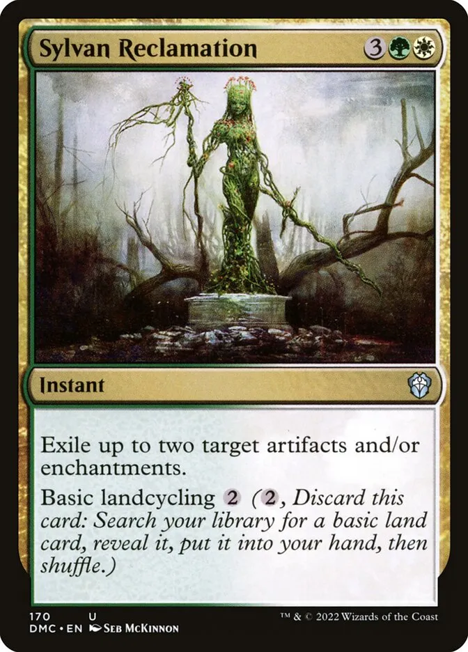 2022 Dominaria United Commander Sylvan Reclamation #170 uncommon card image