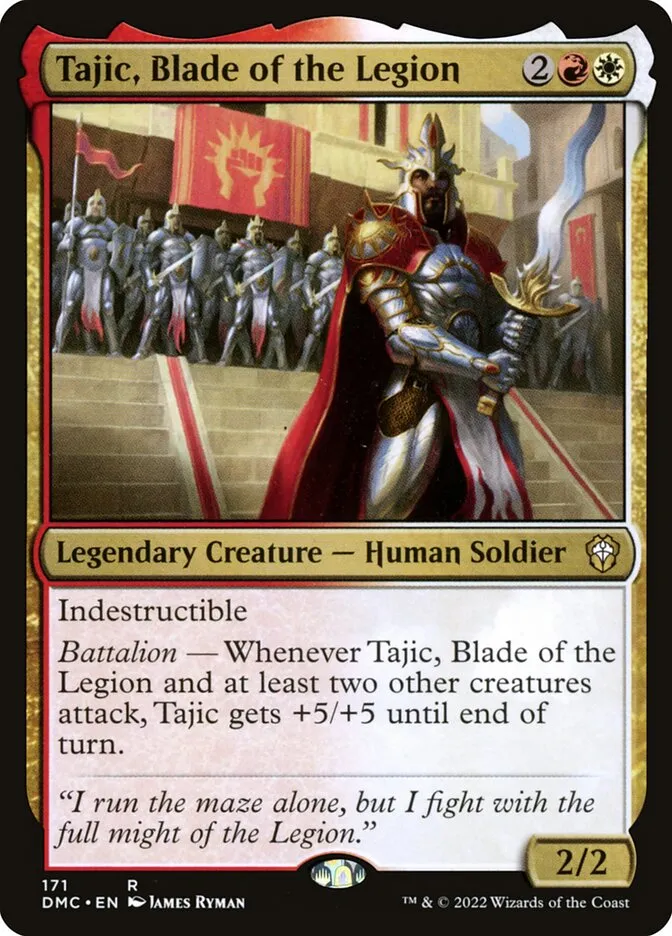 2022 Dominaria United Commander Tajic, Blade of the Legion #171 rare card image