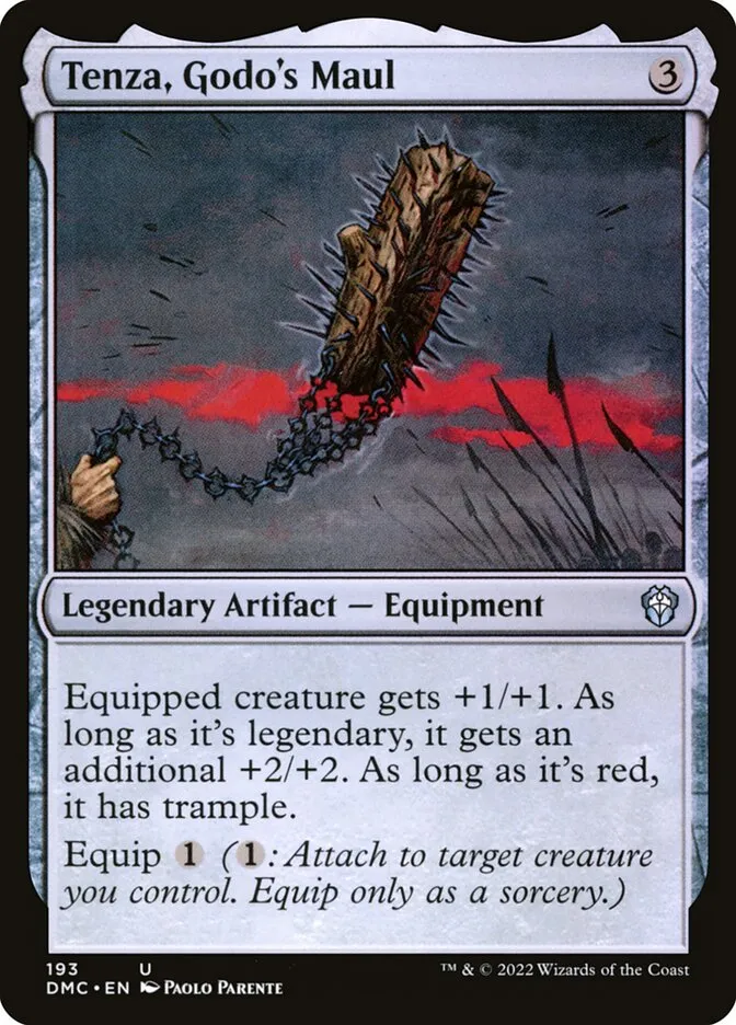 2022 Dominaria United Commander Tenza, Godo's Maul #193 uncommon card image