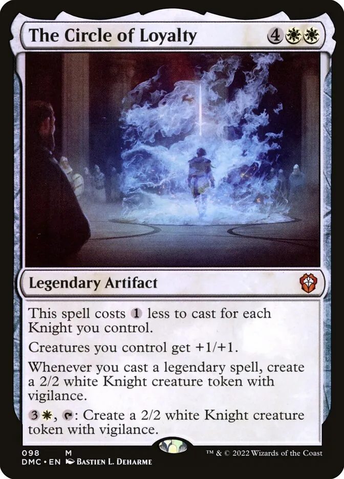 2022 Dominaria United Commander The Circle of Loyalty #98 mythic card image