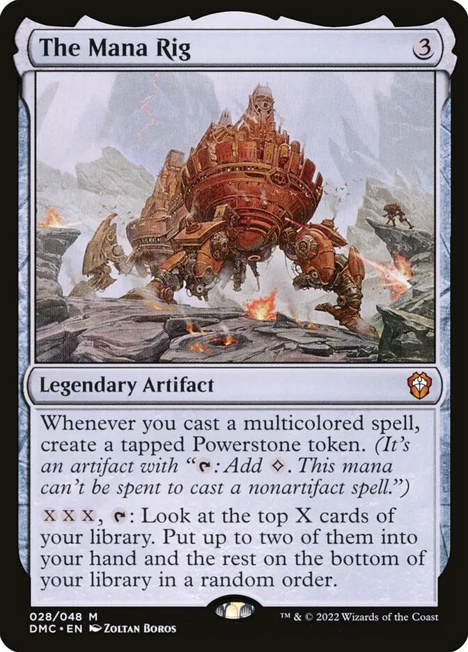 2022 Dominaria United Commander The Mana Rig mythic #28 mythic card image