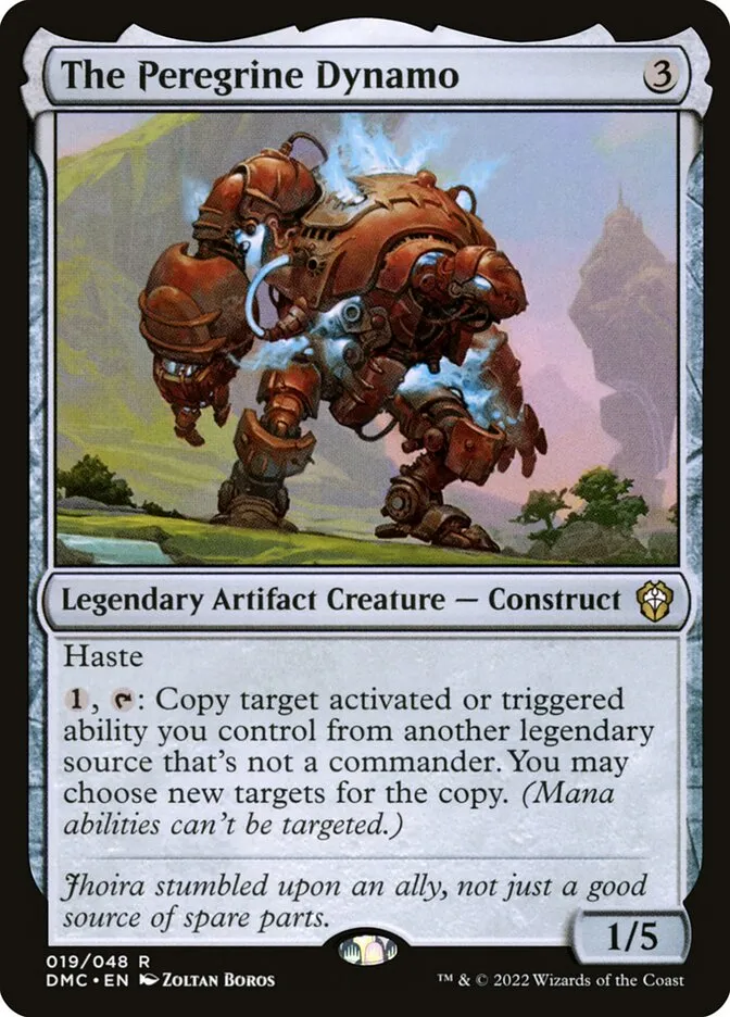 2022 Dominaria United Commander The Peregrine Dynamo rare #19 rare card image