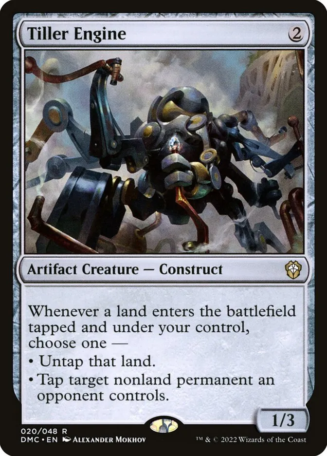 2022 Dominaria United Commander Tiller Engine rare #20 rare card image