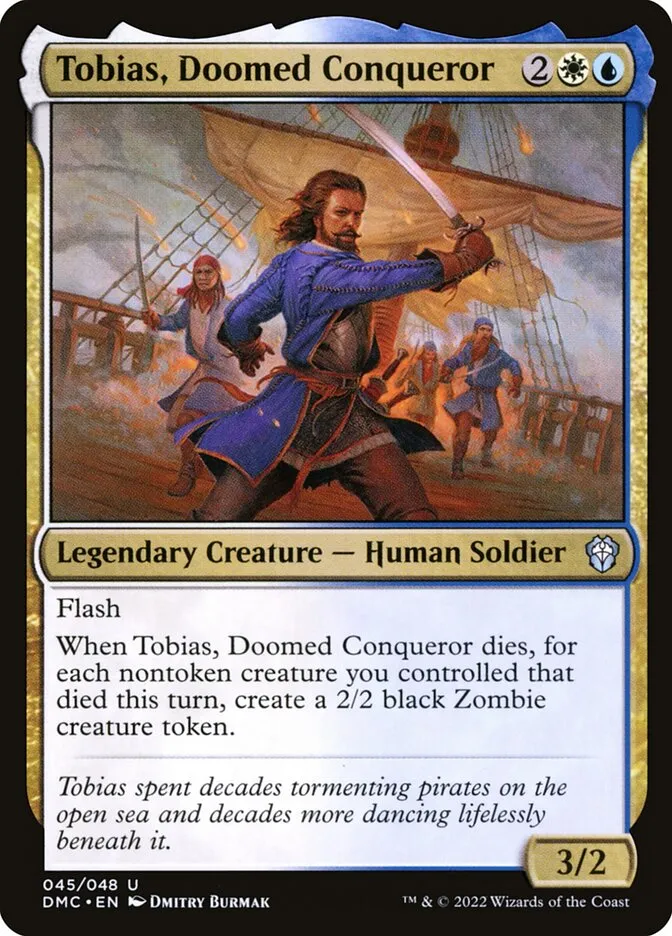 2022 Dominaria United Commander Tobias, Doomed Conqueror uncommon #45 uncommon card image