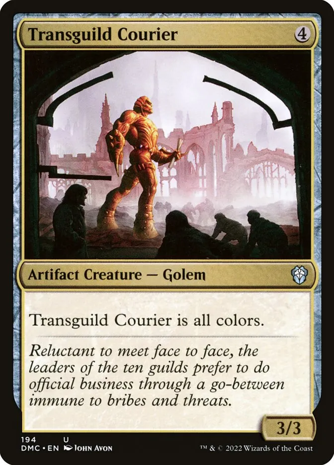 2022 Dominaria United Commander Transguild Courier #194 uncommon card image