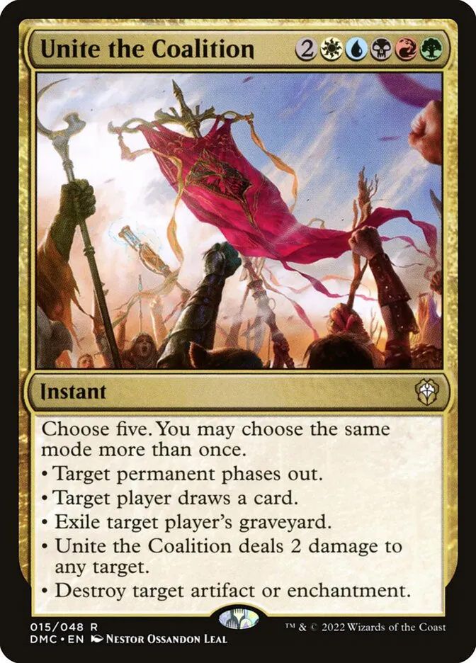 2022 Dominaria United Commander Unite the Coalition rare #15 rare card image