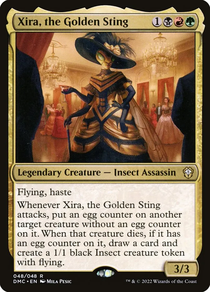 2022 Dominaria United Commander Xira, the Golden Sting #48 rare card image