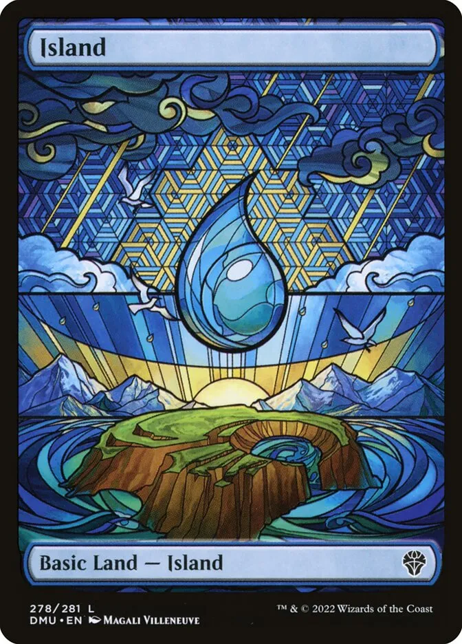 2022 Dominaria United Island [Stained Glass] common #278 common card image