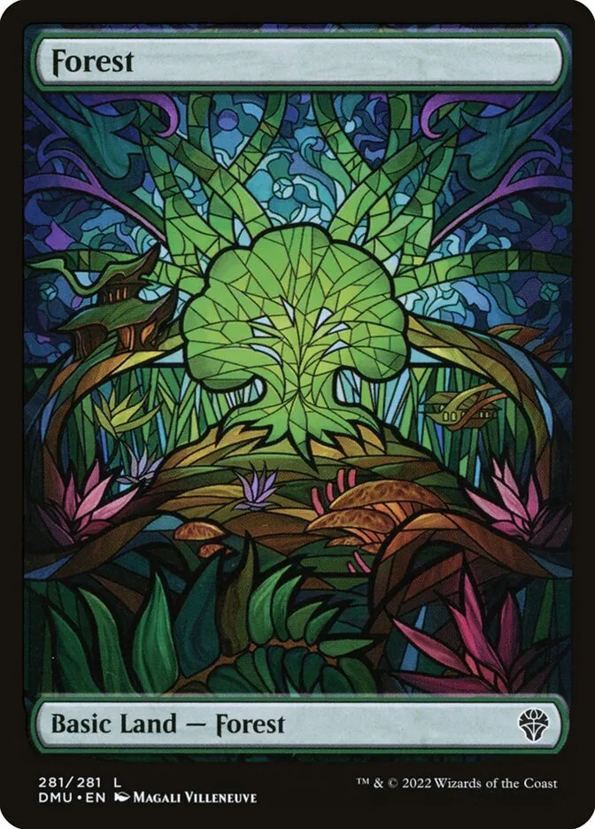 2022 Dominaria United Forest [Stained Glass] common #281 common card image