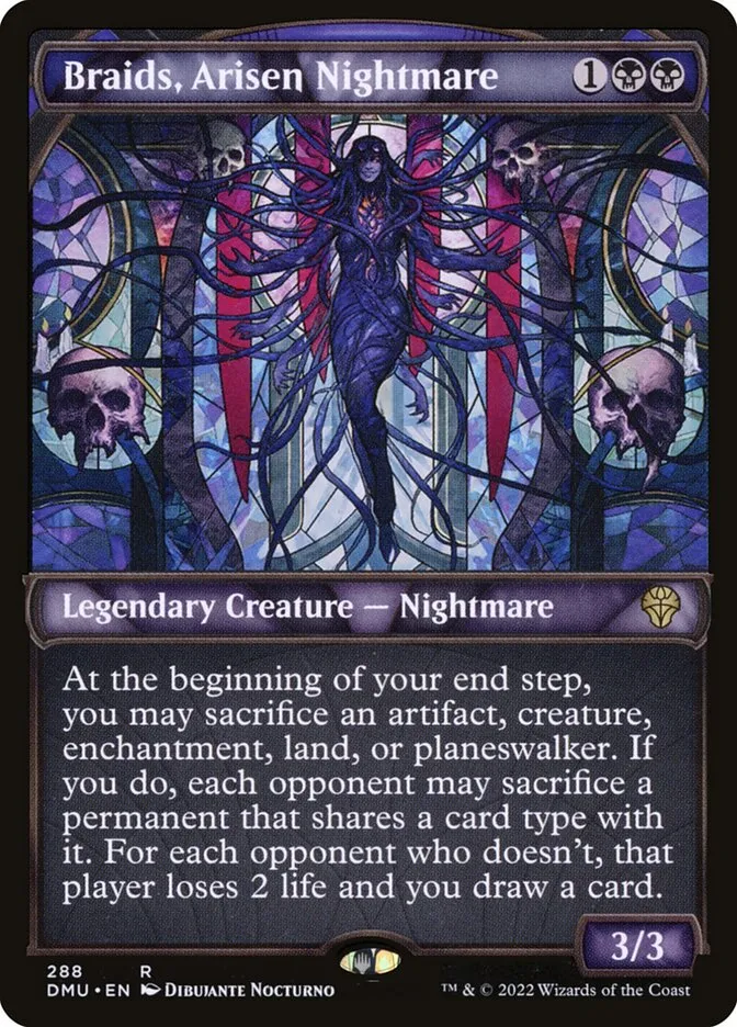 2022 Dominaria United Braids, Arisen Nightmare rare #288 rare card image