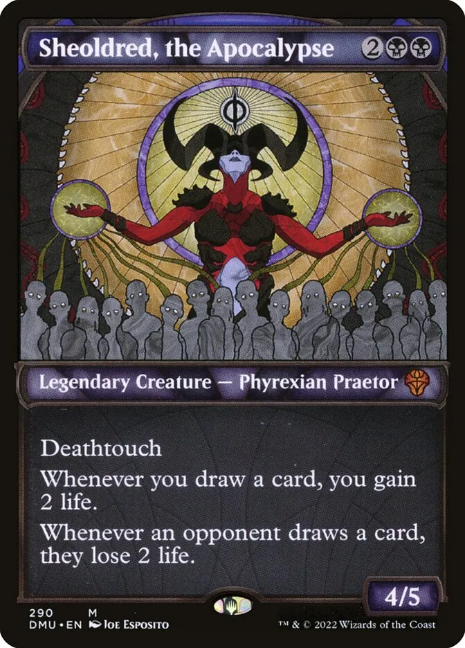 2022 Dominaria United Sheoldred, the Apocalypse mythic #290 mythic card image