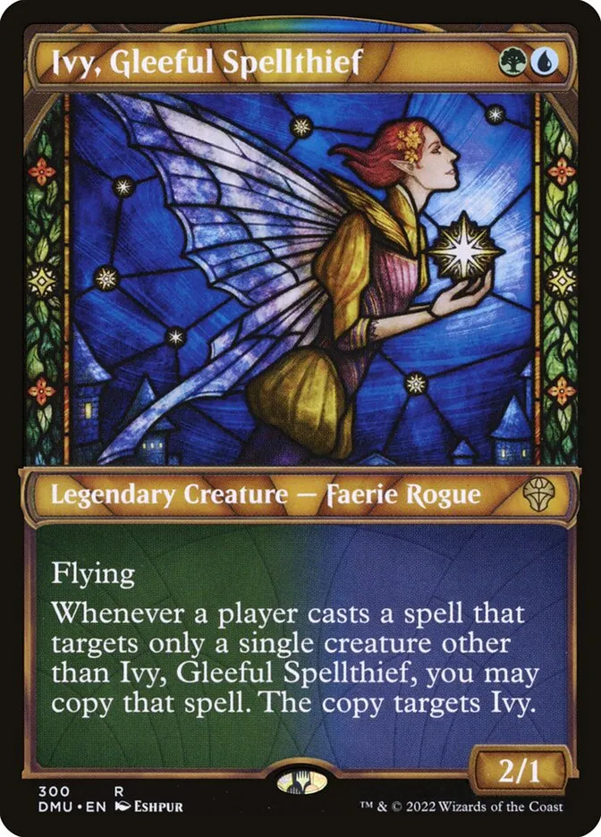 2022 Dominaria United Ivy, Gleeful Spellthief rare #300 rare card image