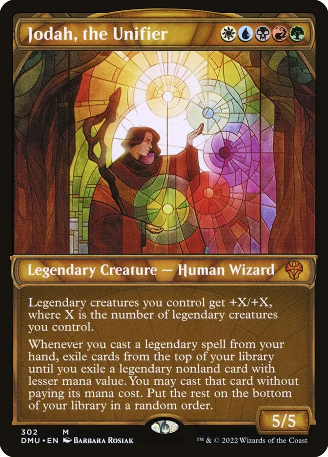 2022 Dominaria United Jodah, the Unifier mythic #302 mythic card image