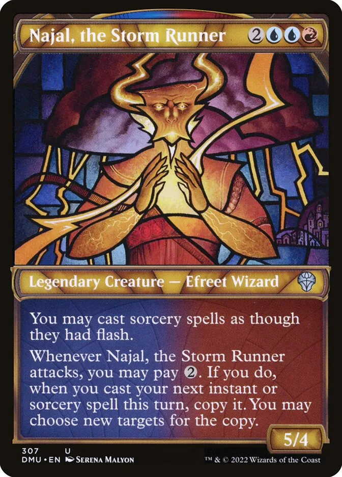 2022 Dominaria United Najal, the Storm Runner uncommon #307 uncommon card image