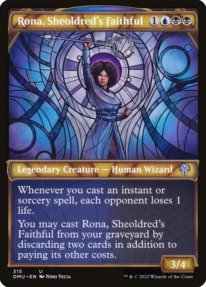 2022 Dominaria United Rona, Sheoldred's Faithful uncommon #315 uncommon card image