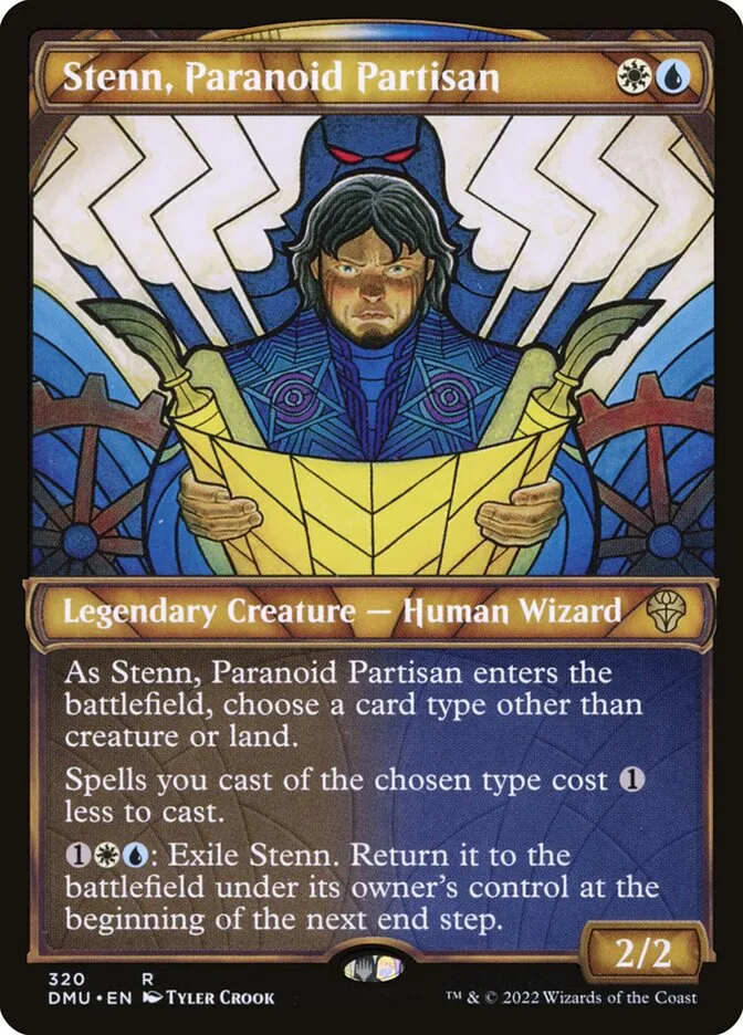 2022 Dominaria United Stenn, Paranoid Partisan rare #320 rare card image