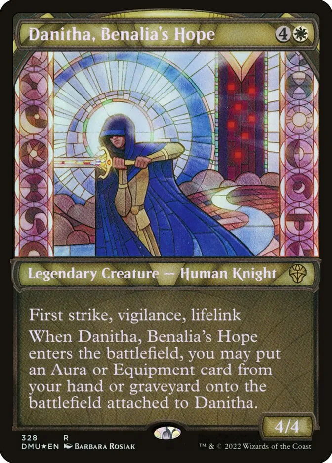 2022 Dominaria United Danitha, Benalia's Hope rare #328 rare card image