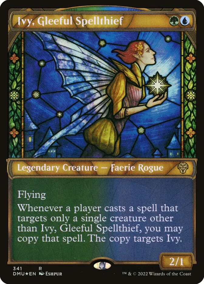 2022 Dominaria United Ivy, Gleeful Spellthief rare #341 rare card image