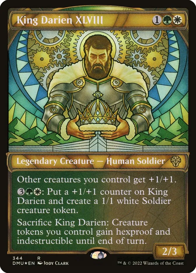 2022 Dominaria United King Darien XLVIII rare #344 rare card image
