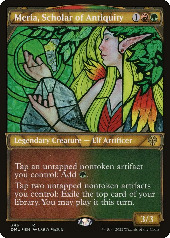2022 Dominaria United Meria, Scholar of Antiquity rare #346 rare card image