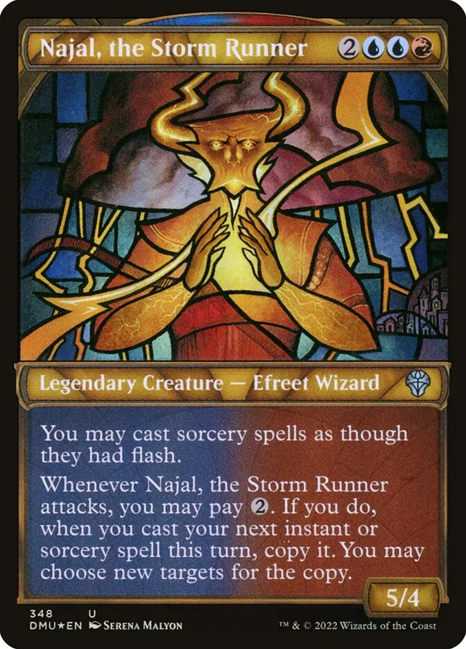 2022 Dominaria United Najal, the Storm Runner uncommon #348 uncommon card image