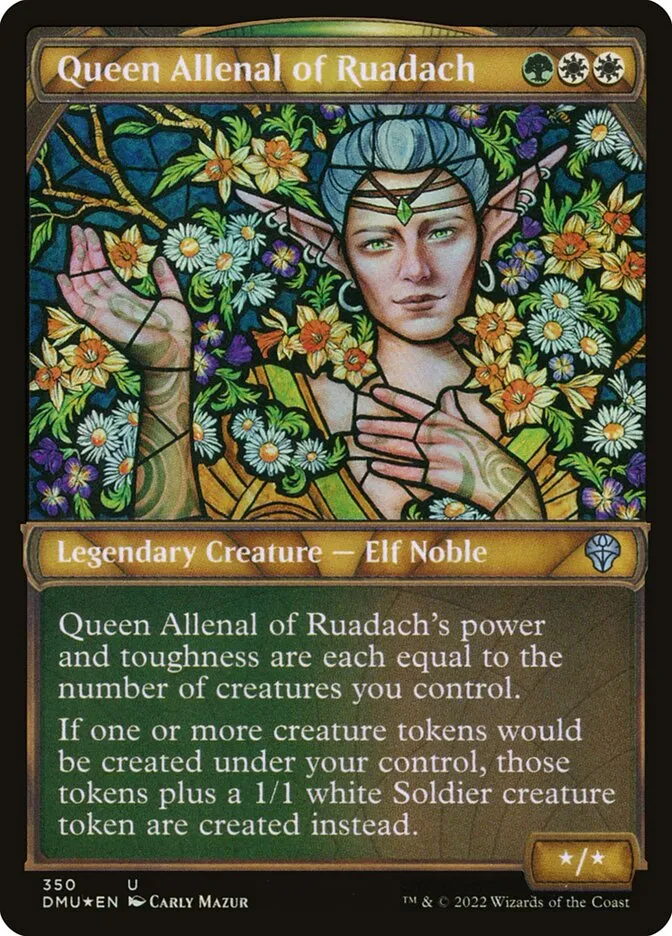 2022 Dominaria United Queen Allenal of Ruadach uncommon #350 uncommon card image